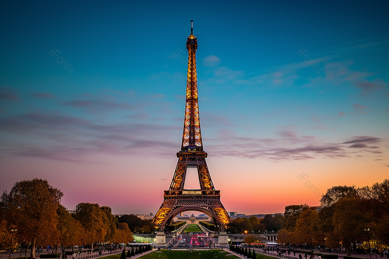 晚霞下的建筑物高塔实拍摄影图,高清,摄影图,摄影图片,图片大全,摄影图免费下载